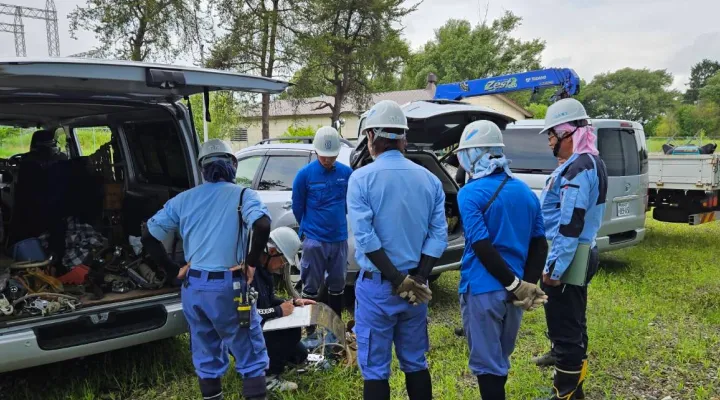 片付け・帰社の様子