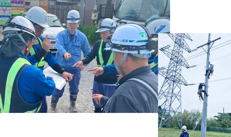 電気設備工事の様子